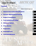 2009 Arctic Cat 150 ATV Service Manual