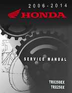 2006-2014 Honda FourTrax ATV TRX250 EX TRX250X Service Manual