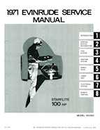 100HP 1971 100193 Evinrude outboard motor Service Manual