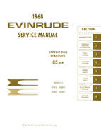 1968 Evinrude Speedifour, Starflite 85HP Service Repair Manual P/N 4486