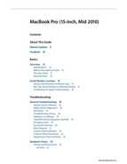 MacBook Pro 15 Mid 2010 Technician Guide