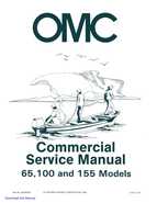 1985 OMC 65, 100 and 155 HP Models Commercial Service Repair manual, PN 507450-D